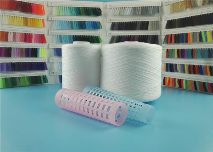 Ακατέργαστο άσπρο Dyeable 100 νήματα από πολυεστέρες για το ράβοντας νήμα με το υλικό της Virgin